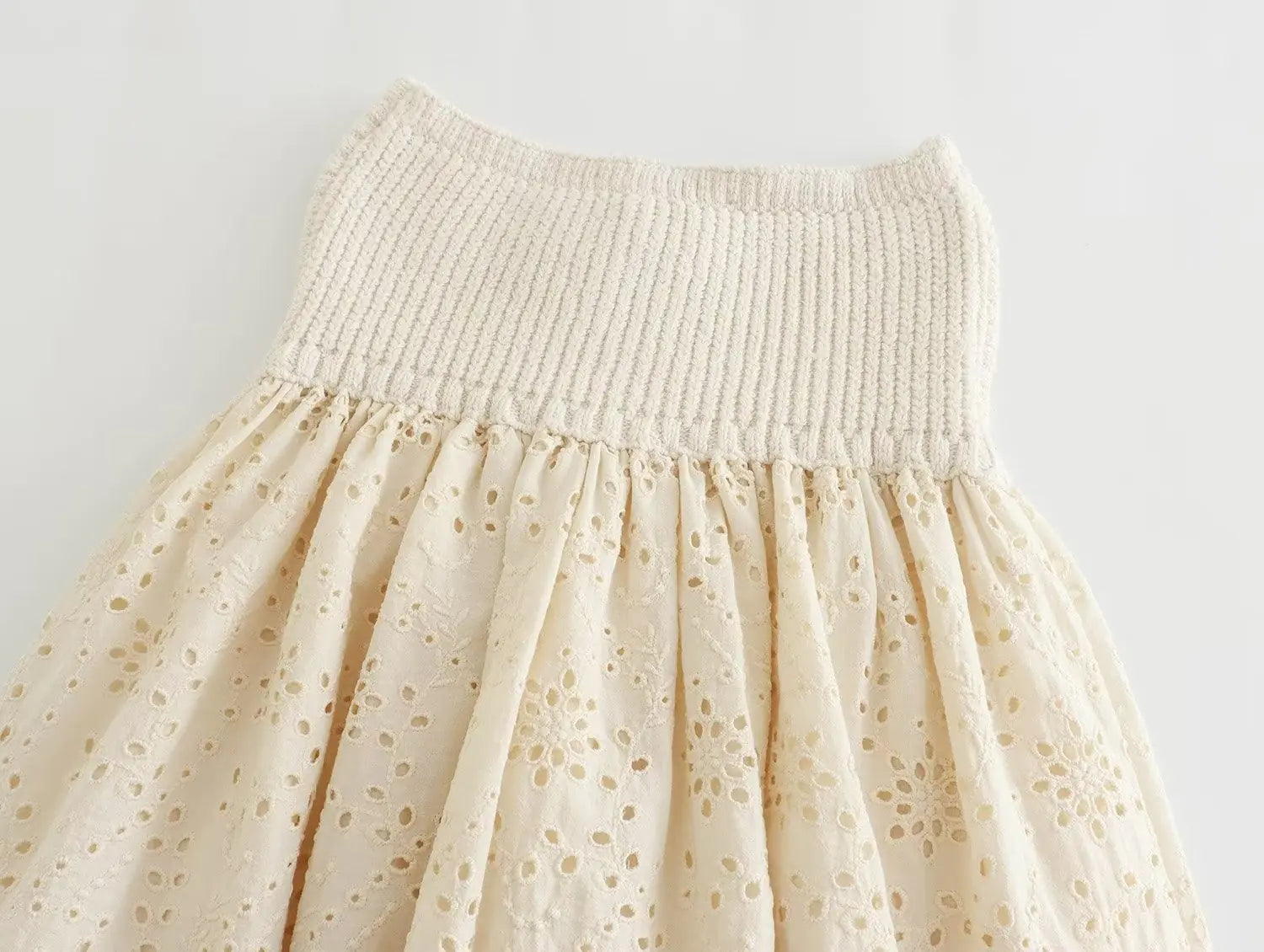 2025 Summer Women's Fashion Embroidered Knit Dress