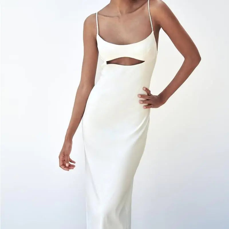 2025 Summer Women's Dress with Cutout Back Design
