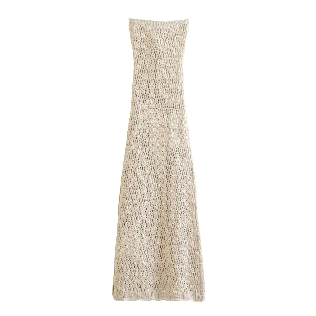 2025 Summer Women's Open-Design Knit Dress