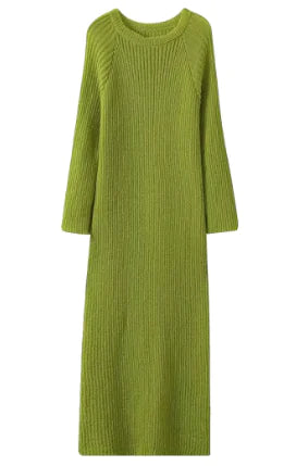 Women's Long Sleeve Round Neck Knit Dress