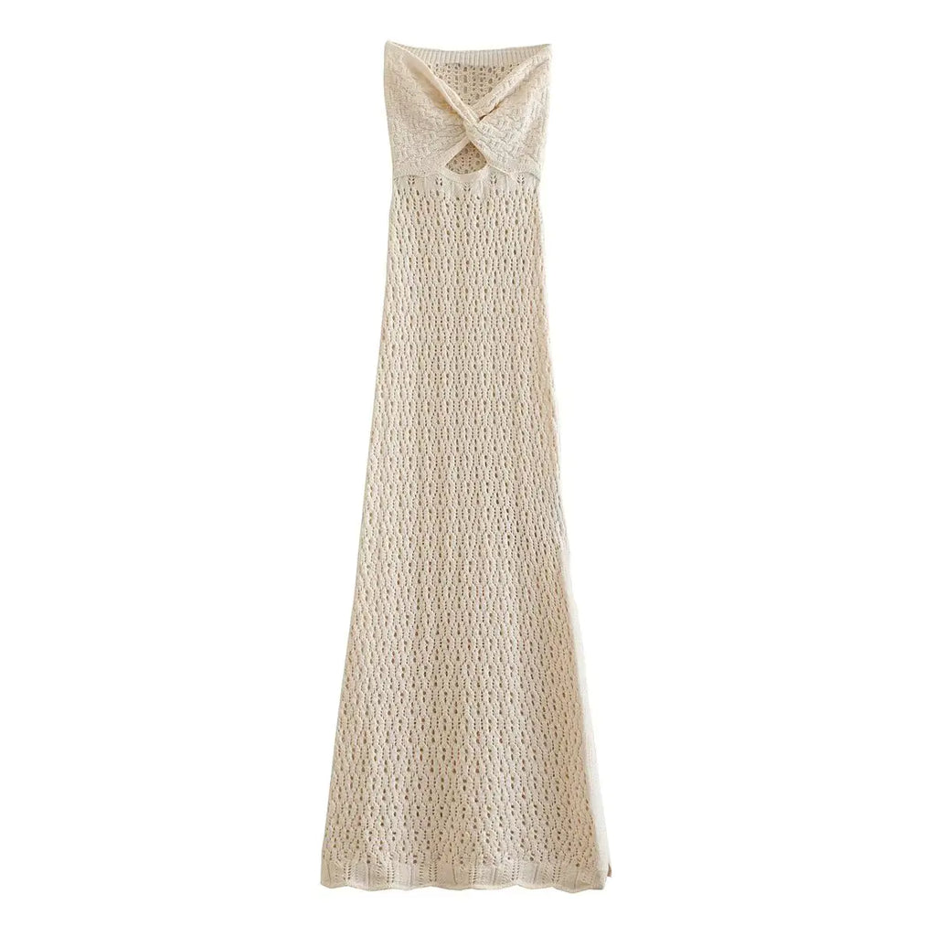 2025 Summer Women's Open-Design Knit Dress