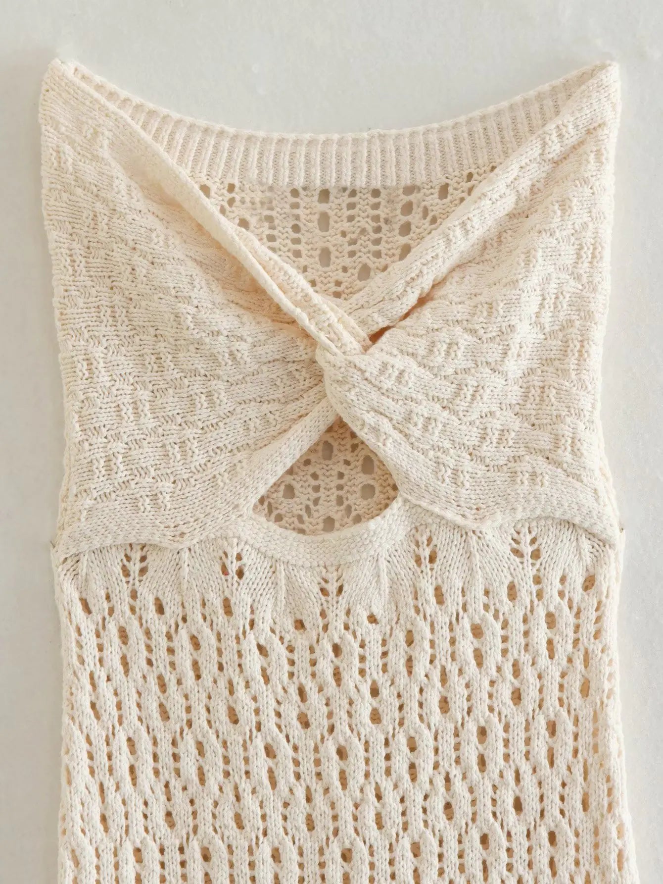 2025 Summer Women's Open-Design Knit Dress